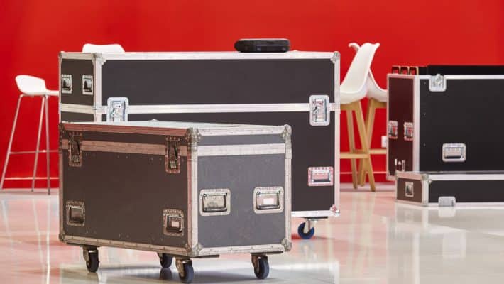Transport sécurisé grâce à des flight-cases faciles à déplacer