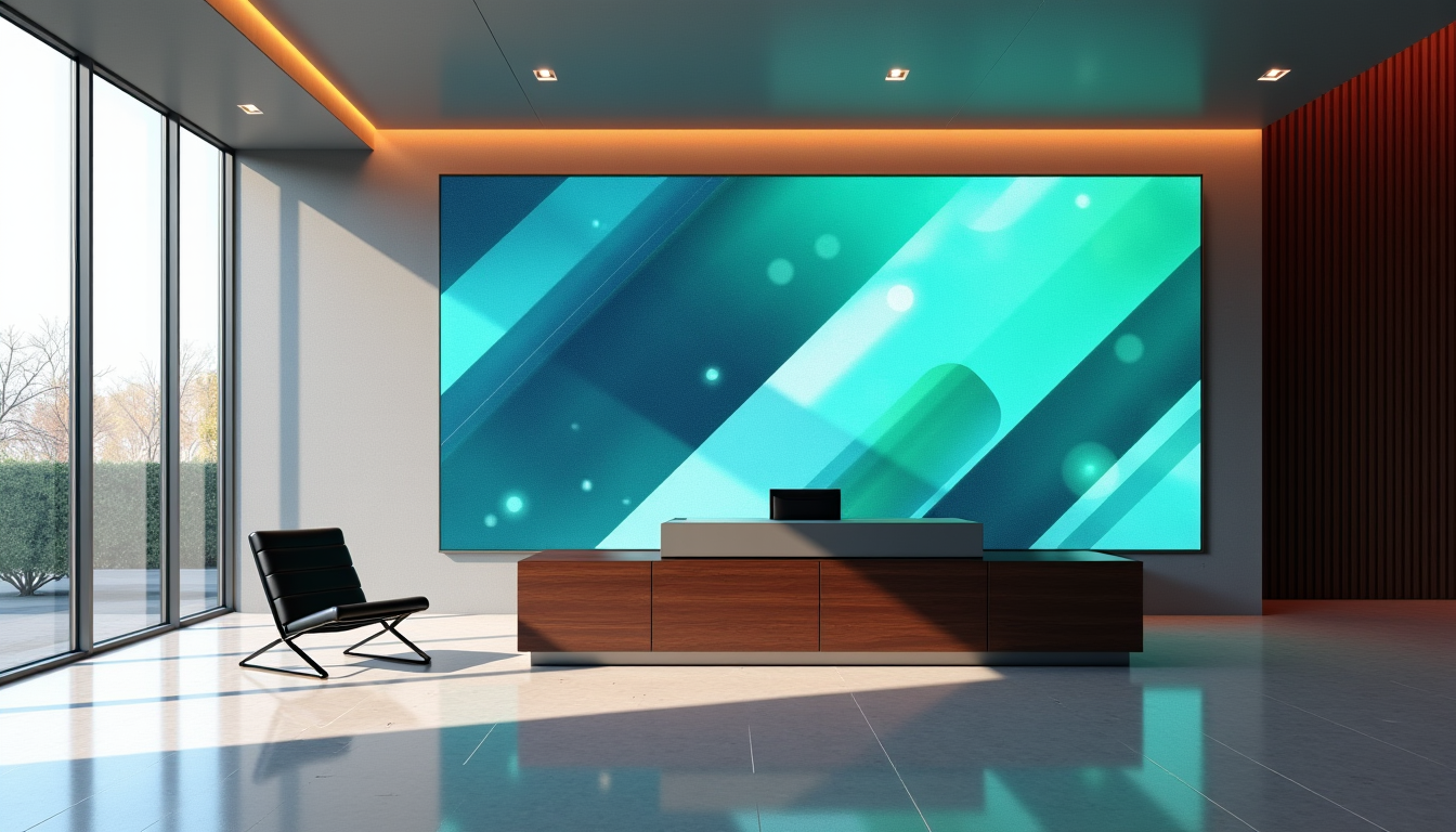 Illustration : dès l'entrée, un mur led peut transformer un — installer un mur d'images led pour transformer l'impact visuel de votre entreprise