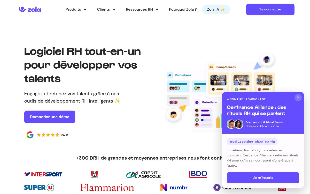 Apercu du site Zola
